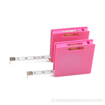 Mini fita métrica promocional de aço rosa